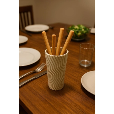 Stylish Breadstick Holder Cup Dinner Table Bread Sticks Pl..