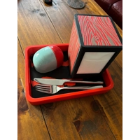 Designer Mini Small Tray Plastic Red Garden Table Food Cuttery Cups More Colours