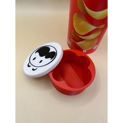Made For Pringles Small Tub pocket Holder Red Lunch Box Po..