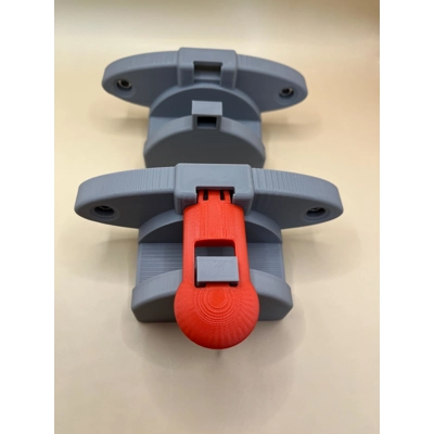 Wall Mount Top & Bottom Bracket For Hozelock 2415 Hose Reel Plus Key Grey