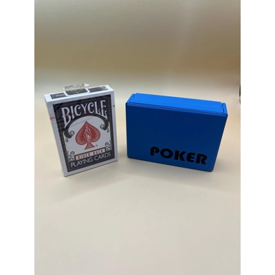 Bicycle Rider Back Playing Cards Standard Plus Poker Case Matt Blue Premium Set