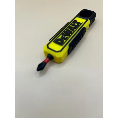 Mini pocket Screw Driver Holder Tool DeWalt Style plastic keyring with drill bit