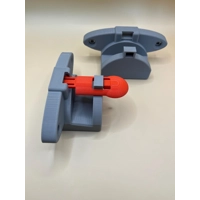 Wall Mount Top & Bottom Bracket For Hozelock 2415 Hose Reel Plus Key Grey