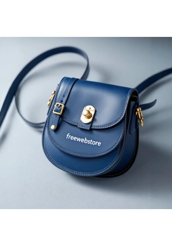Men's Designer Blue Saddle Bag