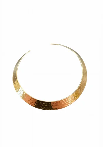 Golden Hammered Collar Necklace