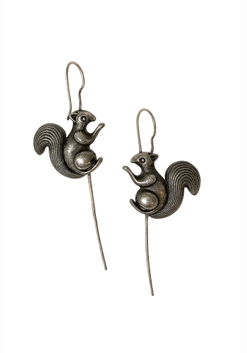 Squirrel Ear Pin Earrings