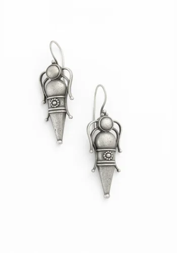 Handcrafted Tribal Antique Silver Dangle Earrings