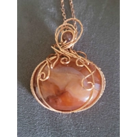 Carnelian Wire-Wrapped Pumpkin