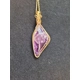Purple Fluorite On The Matrix Wire Wrapped Pendant