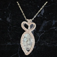 Larvikite Titanium Wire Wrap