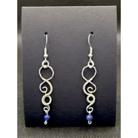 Swirls and Sodalite Dangly Earrings