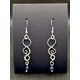 Swirls and Sodalite Dangly Earrings