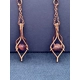 Red Tiger Eye Dangly Earrings