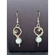 Amazonite and Silver plated Copper Wire Earrings