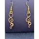 Golden Swirl Dangly Earrings