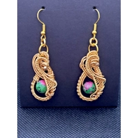 Heady Ruby Zoisite Earrings