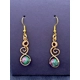 Swirled Ruby Zoisite Bead Earrings