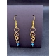 Apatite and Gold Long Earrings