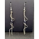 Spiral Blue Sandstone Chain Earrings
