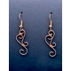 Copper Wire Dangly Earrings