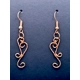 Twisted Wire Copper Dangly Earrings