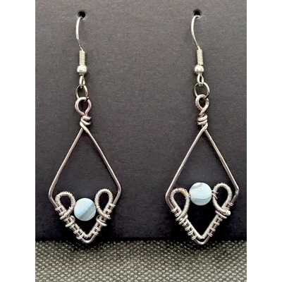 Blue Lace Agate Earrings