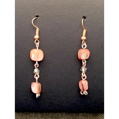 Pink Seashell Earrings