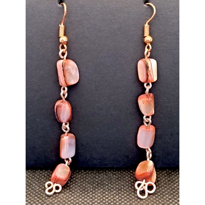Xtra Long Pink Seashell Earrings