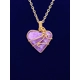 Amethyst Heart Wire Wrapped Pendant