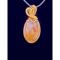 Carnelian Gemstone Wire Wrapped P..