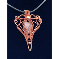 Unique Rose Labradorite Wire Wrap