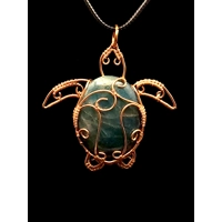 Blue Apatite Turtle Wire Wrapped ..