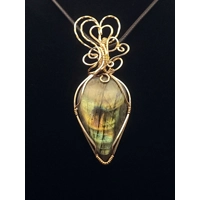 Flashy Green and Gold Labradorite..