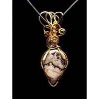 Dendritic Agate Golden Wire Wrap ..