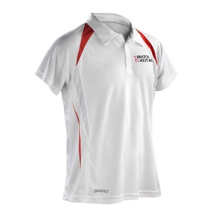 BWAC Mens Spiro Polo - White/Red