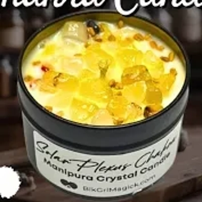 Citrine Crystal Candle