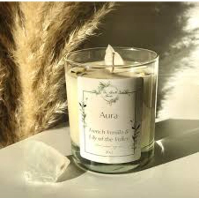 White Agate Crystal Candle White Agate Crystal Candle