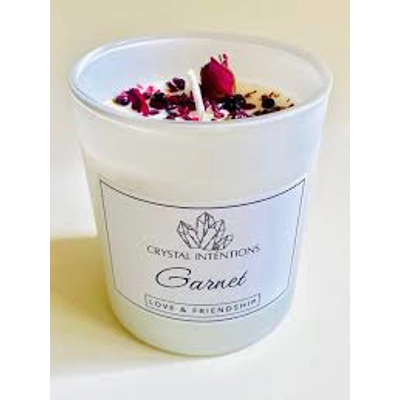 Garnet Crystal Candle Garnet Crystal Candle