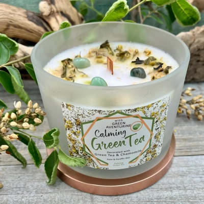 Green Aventurine Crystal Candle Green Aventurine Crystal Candle