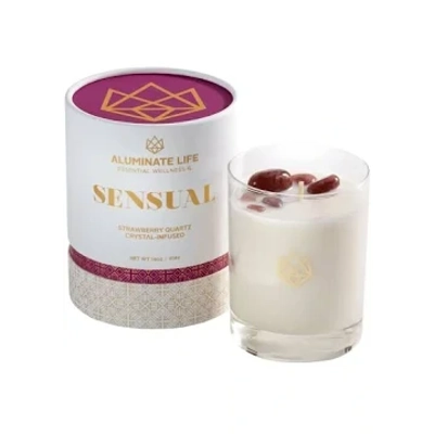 Strawberry Quartz Crystal Candle Strawberry Quartz Crystal Candle