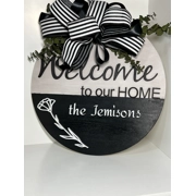 14 Inch Round Personalized Welcome Sign