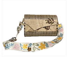 Natural Wood Laser Cut Handbag