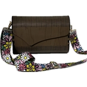 Handcrafted Wooden Handbag, Cross-Body Purse, one of a kind in dark walnut