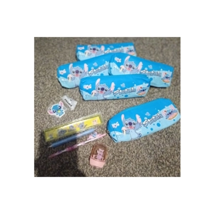 Stitch pencil case with stationary