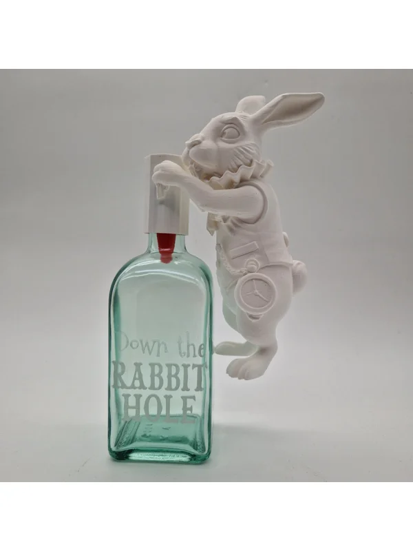 White rabbit bottle topper