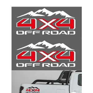 2 pcs. 4x4 off-road decal sticker truck bedside
