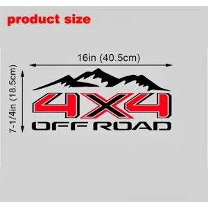 2 pcs. 4x4 off-road decal sticker truck bedside