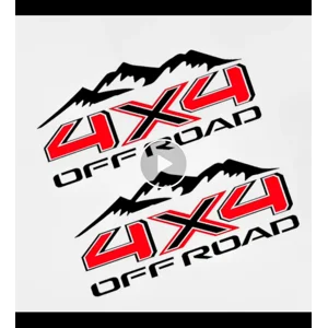 2 pcs. 4x4 off-road decal sticker truck bedside