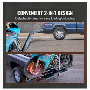 Steel motorcycle,gasbike carrier, 600lb receiver hitch w/ loading ramp