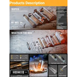 VMan Tools 180pc. Precision DIY Screwdriver set With Steel Handle